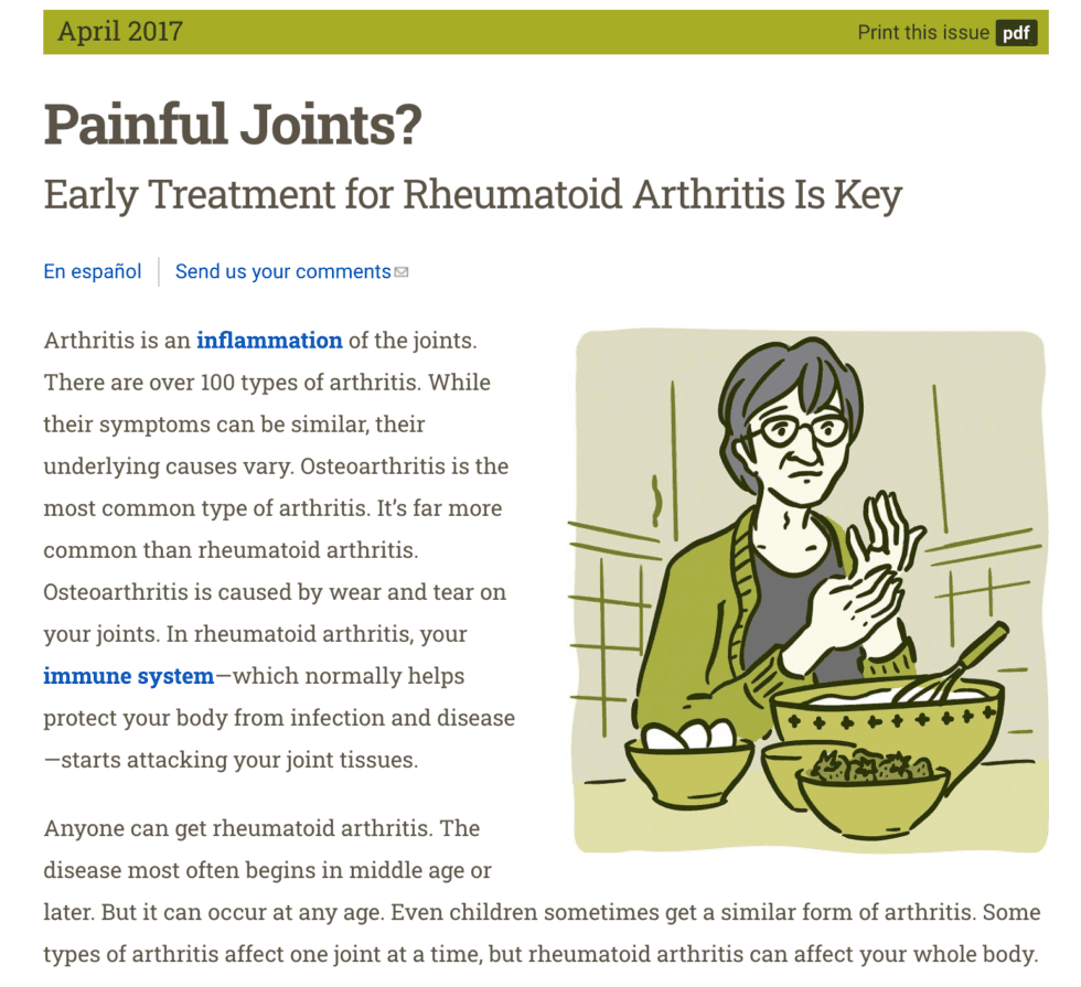 Early Treatment for Rheumatoid Arthritis is Key Canadian Early Arthritis